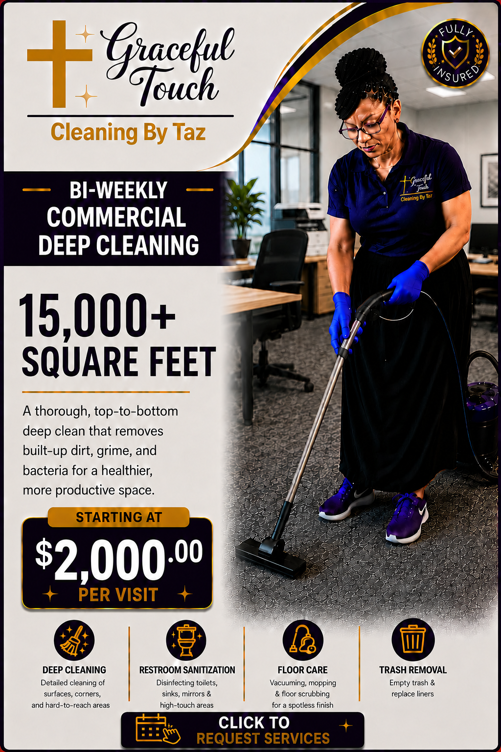 Commercial Deep Cleaning - 15,000+ Square Feet
