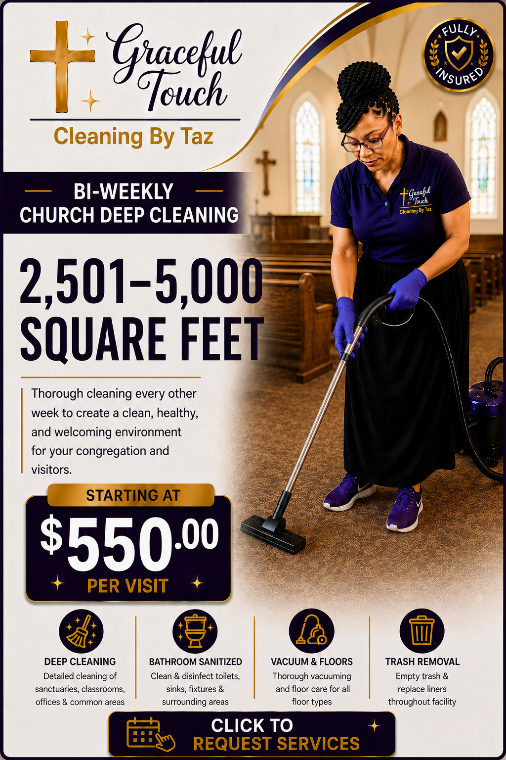 Church Deep Cleaning - 2,501–5,000 Square Feet