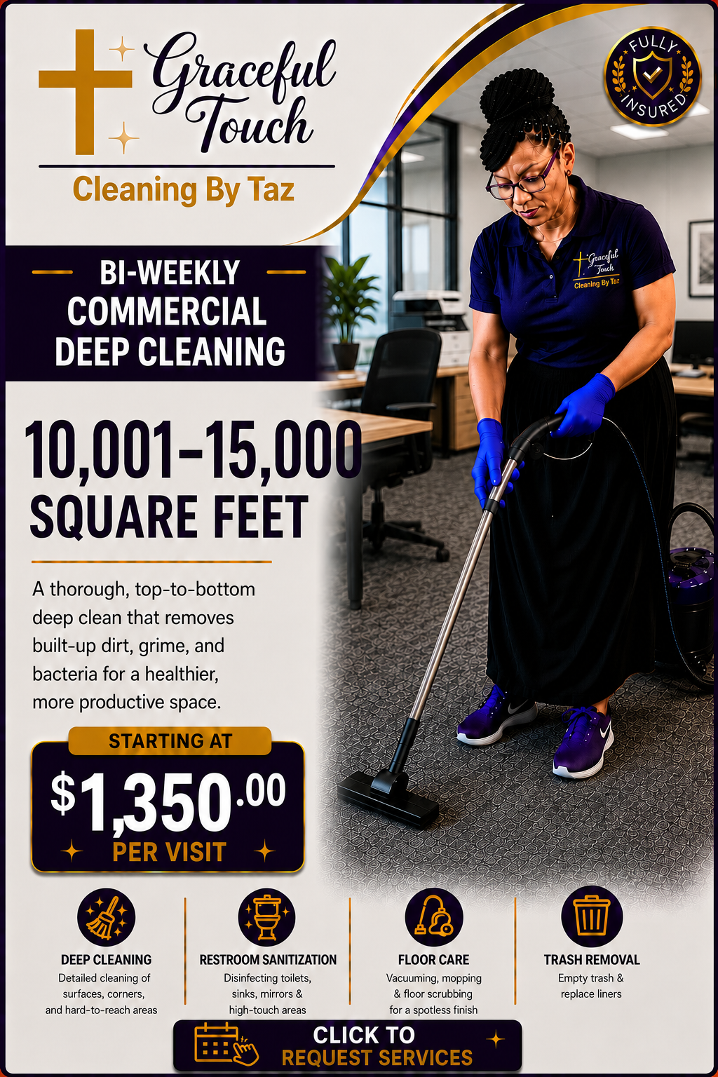 Commercial Deep Cleaning - 10,001–15,000 Square Feet